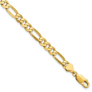 Leslie 14k Yellow Gold 5.25mm Flat Figaro Chain