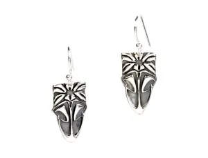 Lily Swirl Silver Earrings