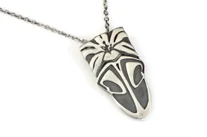 Lily Swirl Silver Pendant