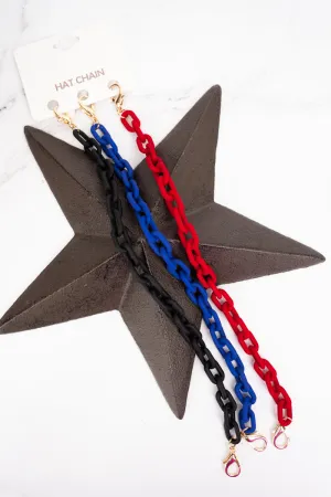 Link It Up Red, Black and Blue Trucker Hat Chains