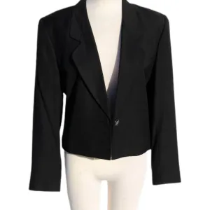 LIZ CLAIBORNE Vintage Black Single Button Jacket | Size M/L