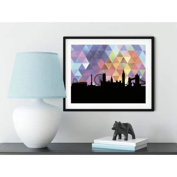 London, England geometric skyline