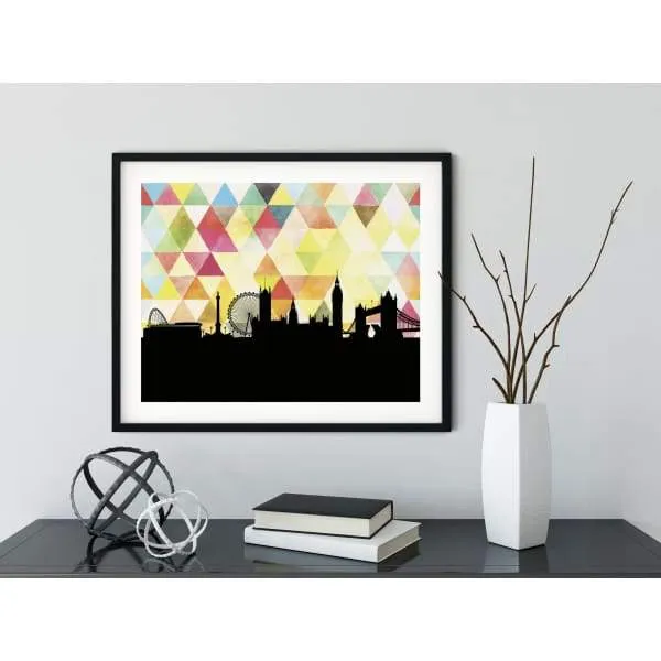 London, England geometric skyline