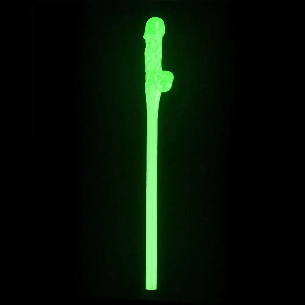 Lovetoy Glow in the Dark Pack of 9 Realistic Willy Straws