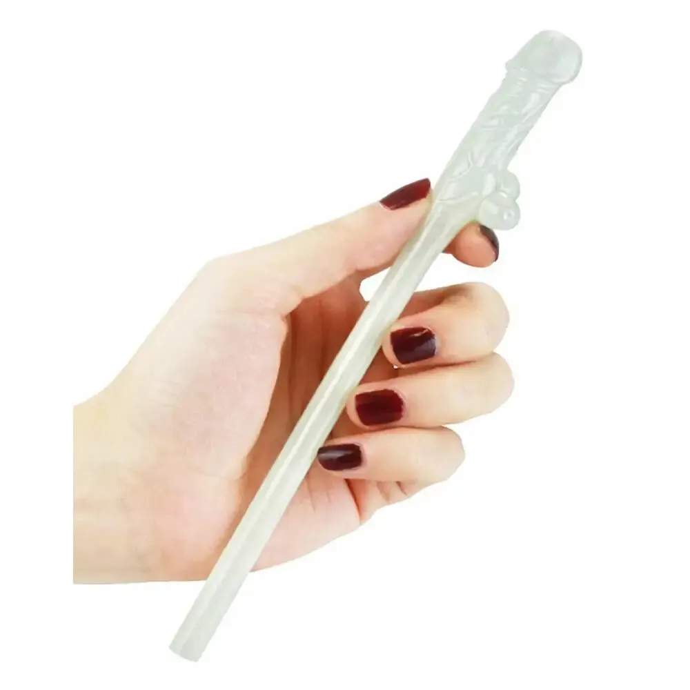 Lovetoy Glow in the Dark Pack of 9 Realistic Willy Straws