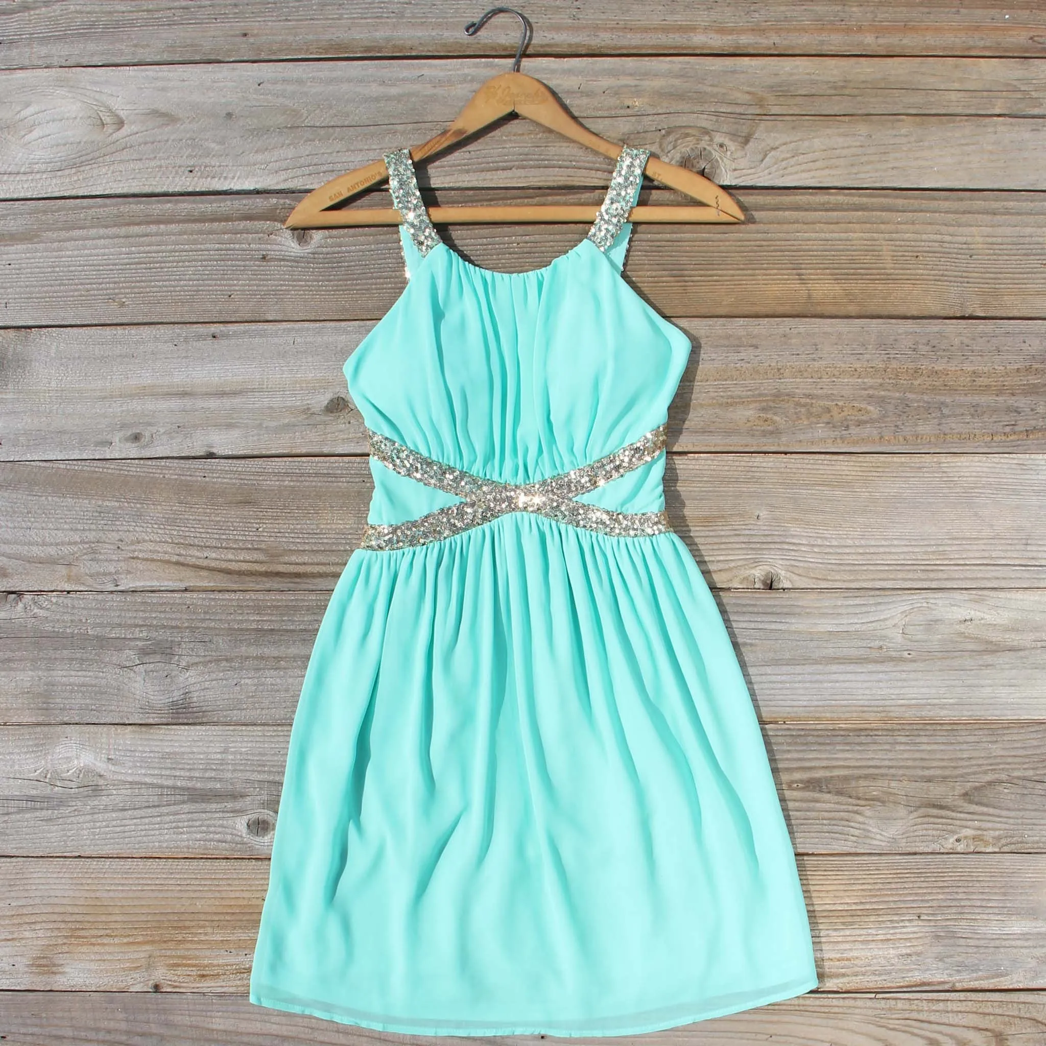 Lucky Star Party Dress in Mint