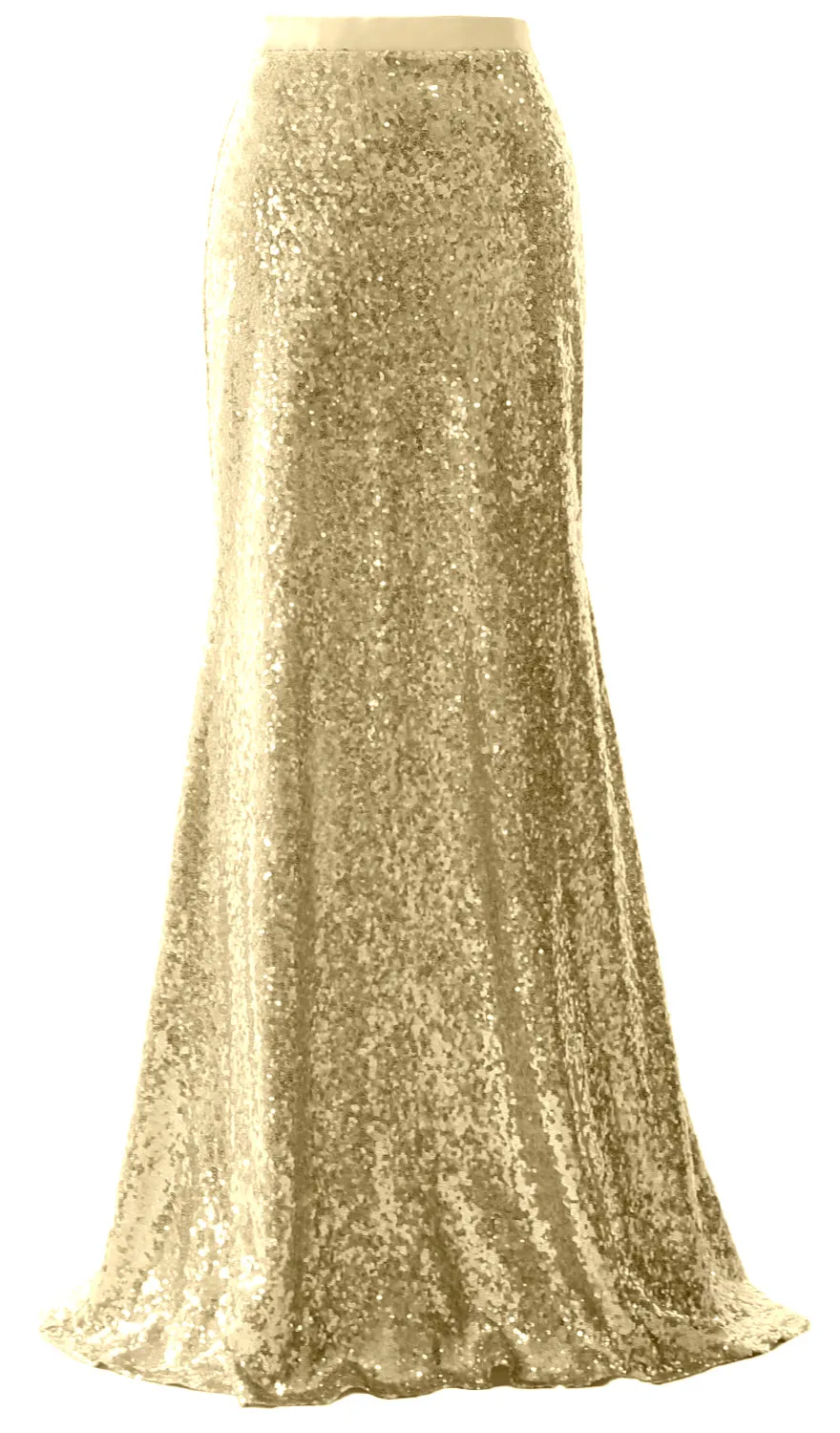 MACloth Elegant Sequin Long Mermaid Skirt Wedding Bridesmaid Party Dress