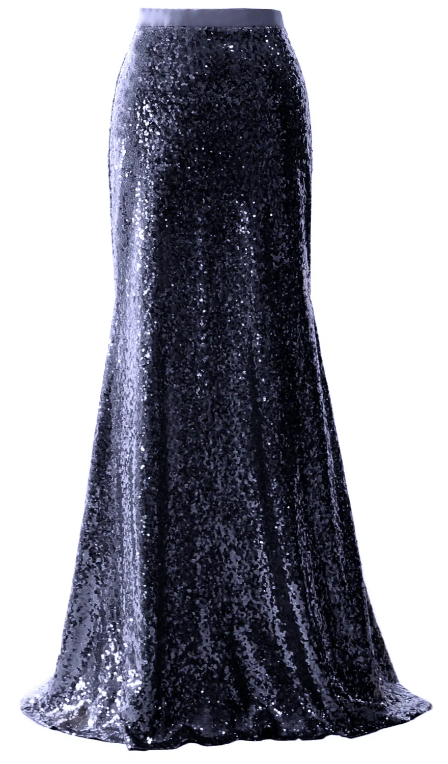 MACloth Elegant Sequin Long Mermaid Skirt Wedding Bridesmaid Party Dress