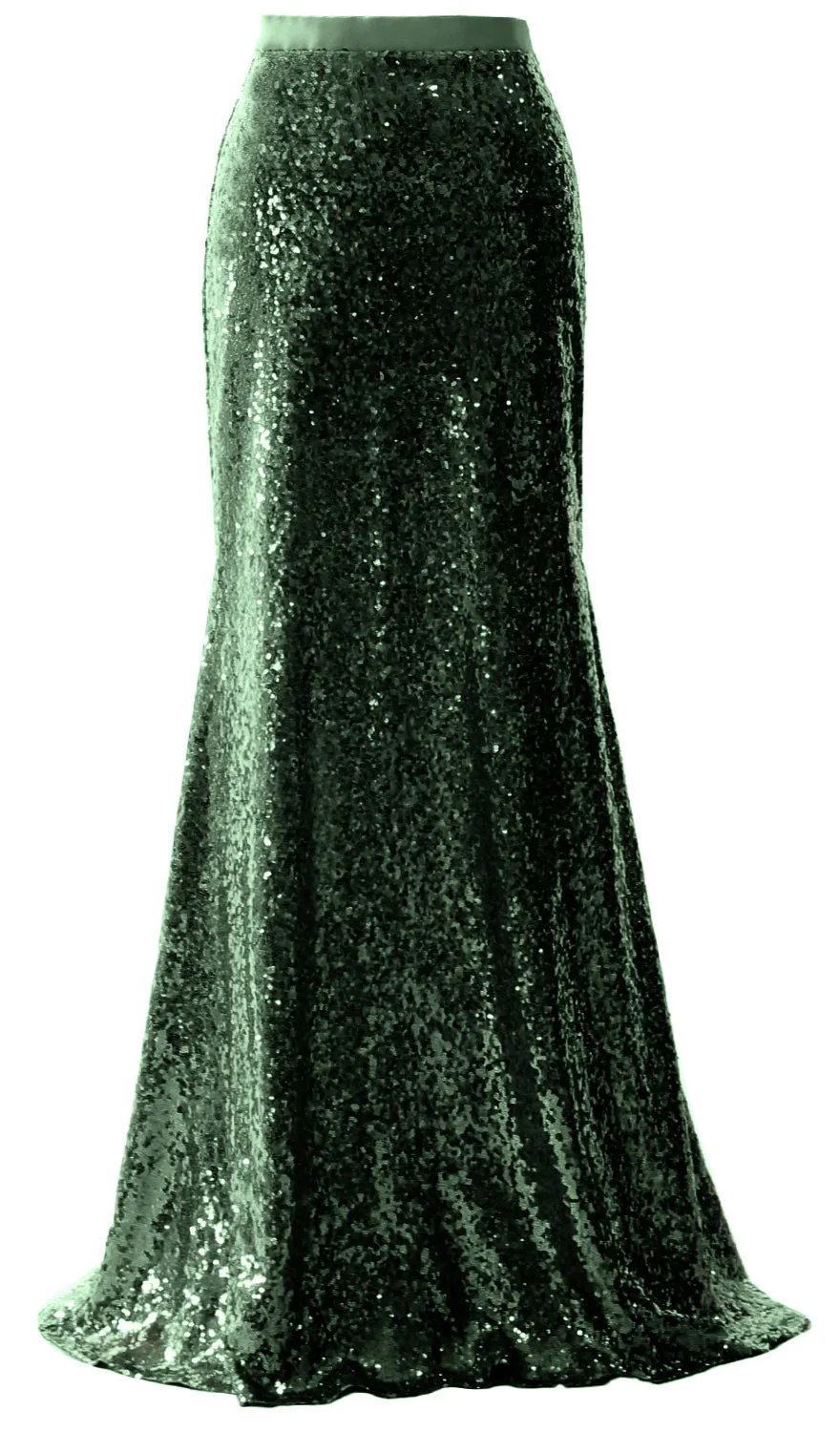 MACloth Elegant Sequin Long Mermaid Skirt Wedding Bridesmaid Party Dress