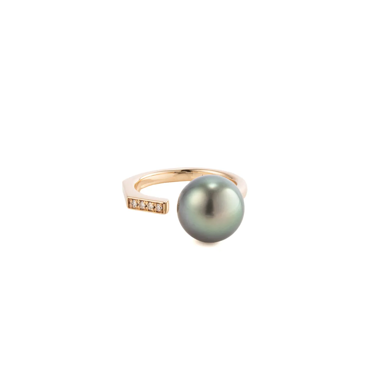 【Made-To-Order】MANHATTAN Tahiti Pearl Diamond Cuff Ring