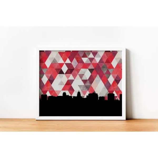 Madison, Wisconsin geometric skyline