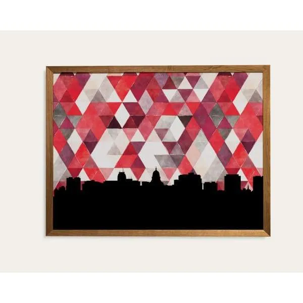 Madison, Wisconsin geometric skyline