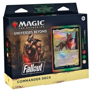Magic: The Gathering Fallout Commander Deck - Scrappy Survivors (100-Card Deck, 2-Card Collector Booster Sample Pack   Accessories)