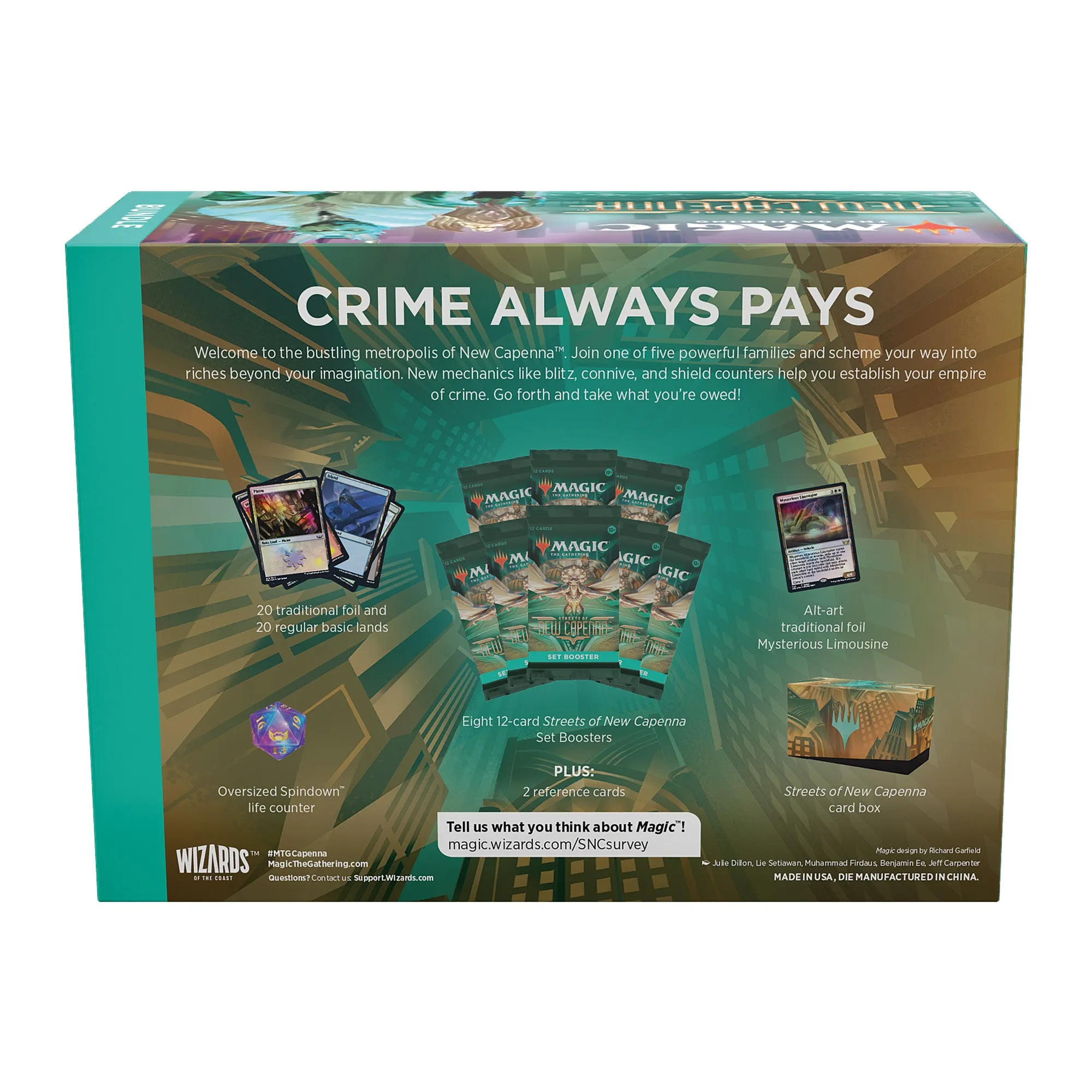 Magic: The Gathering Streets of New Capenna Bundle | 8 Set Boosters   Accessories