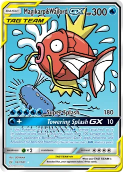 Magikarp & Wailord GX 161/181 FULL ART FOIL RARE