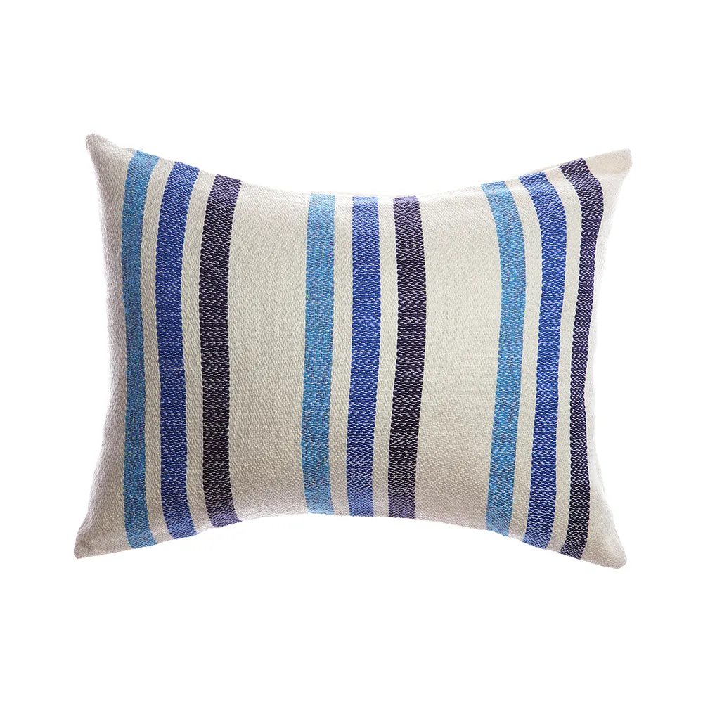 Marlene Lumbar Wool Pillow - Blue