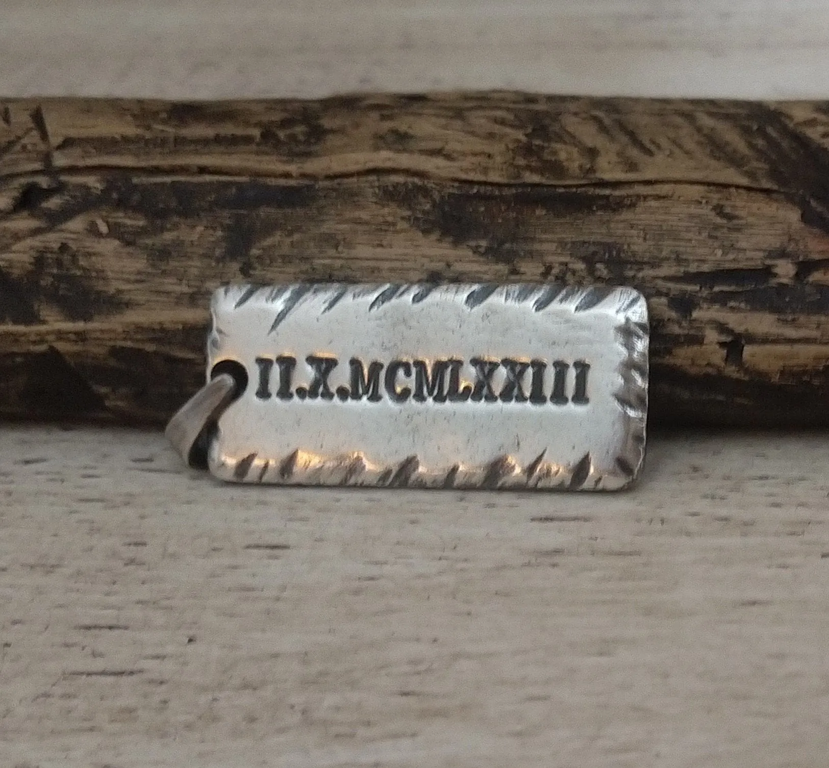 Mens Personalized Rectangle Pendant | Sterling Silver Name Necklace