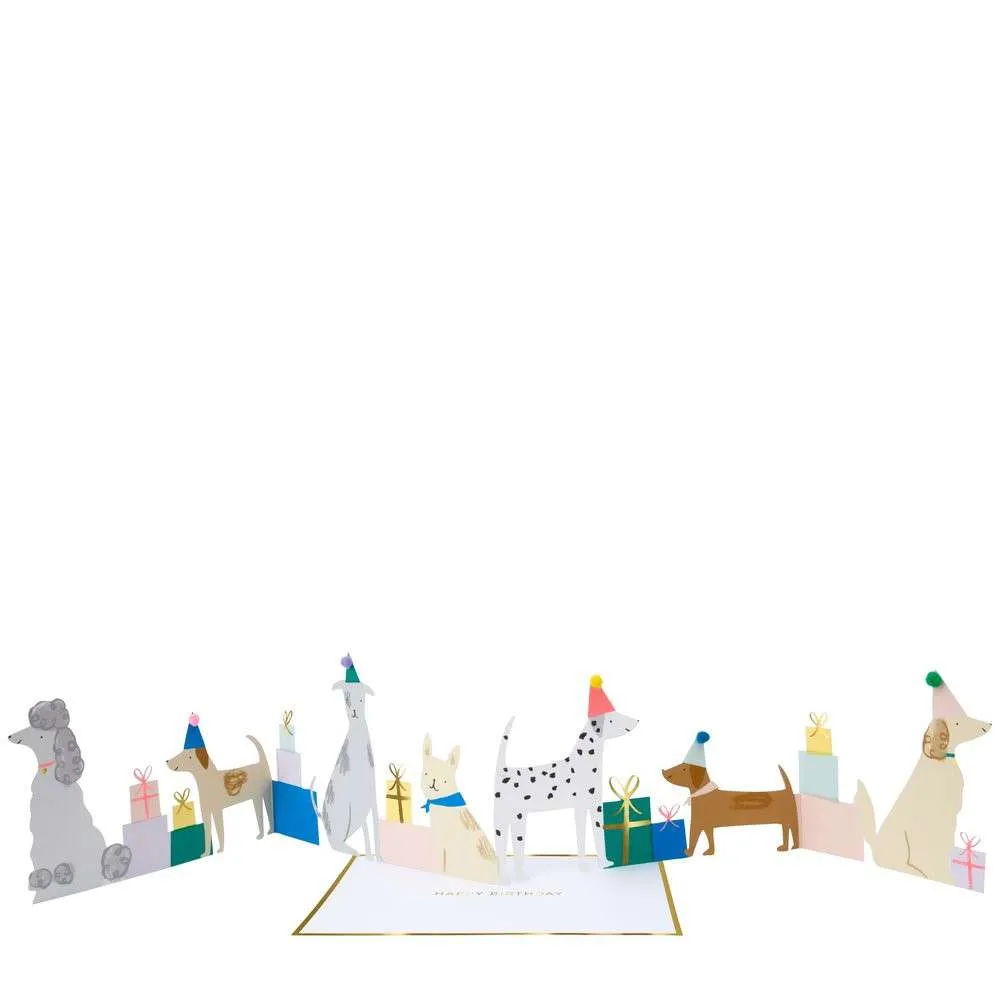 Meri Meri Dog Party Concertina Birthday Card
