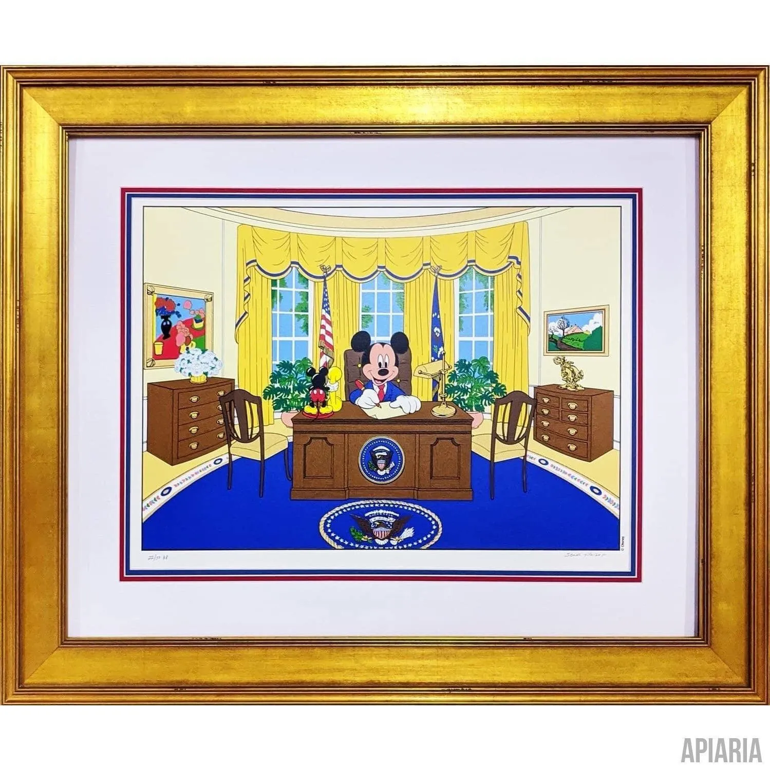 Mickey For President Serigraph art, Disney