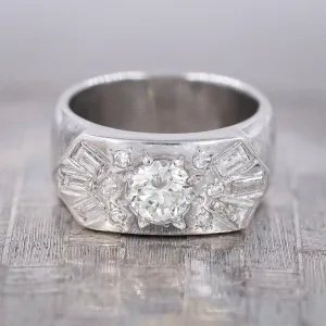 Midcentury .68 Carat Diamond Ring