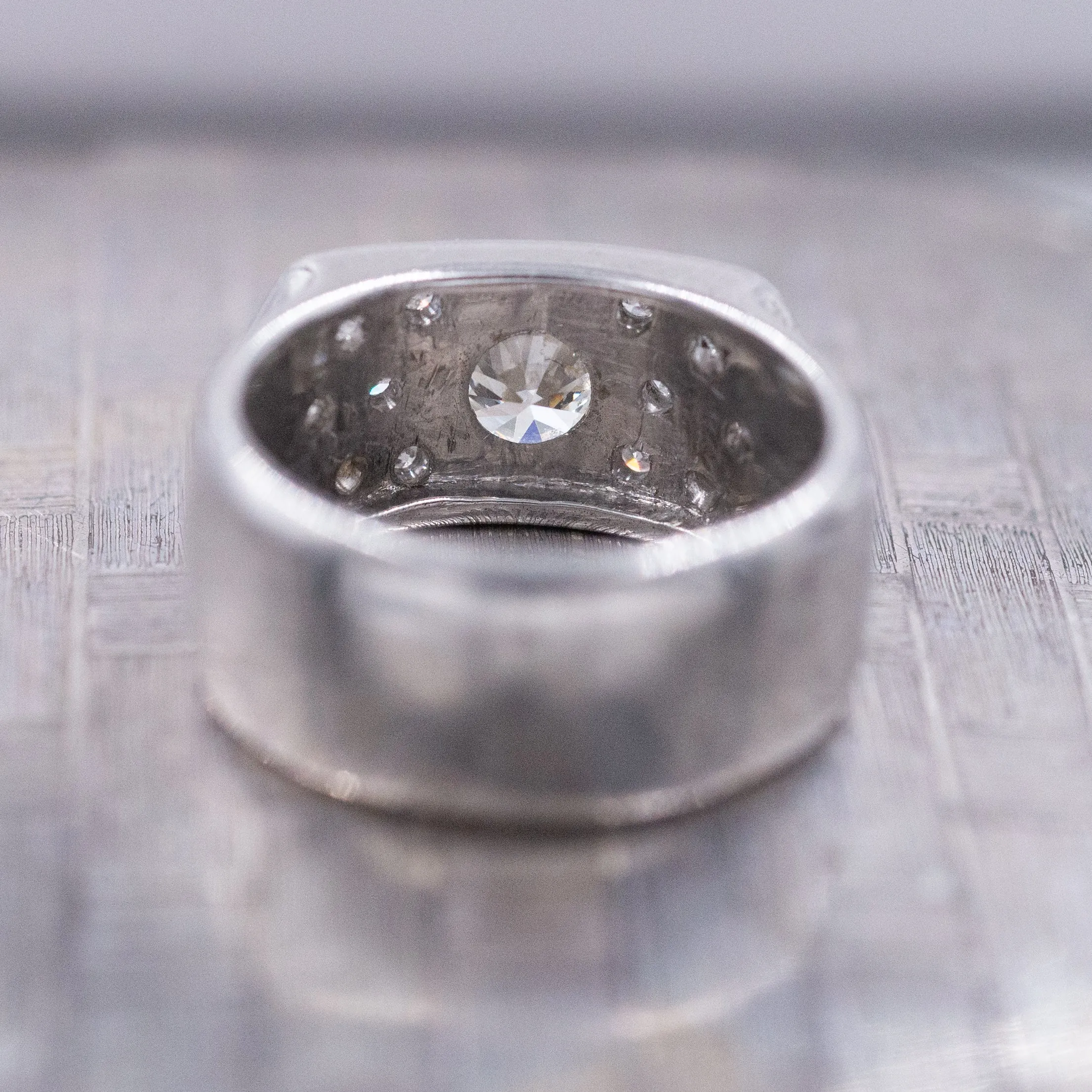 Midcentury .68 Carat Diamond Ring