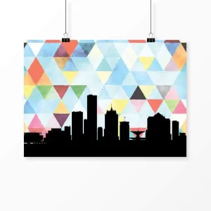 Milwaukee, Wisconsin geometric skyline