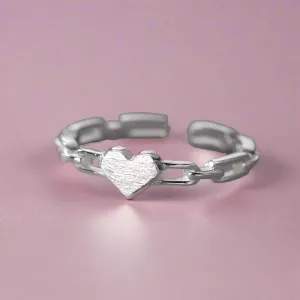 Mini Heart Chain Ring