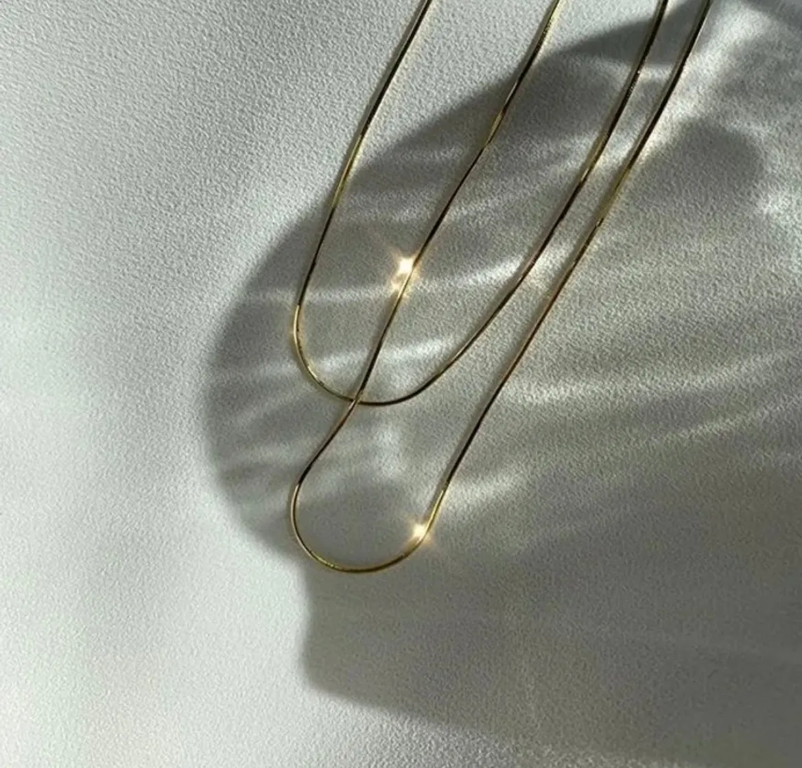 MINIMALIST GOLD PLATED SNAKE DOUBLE SET CHAINS