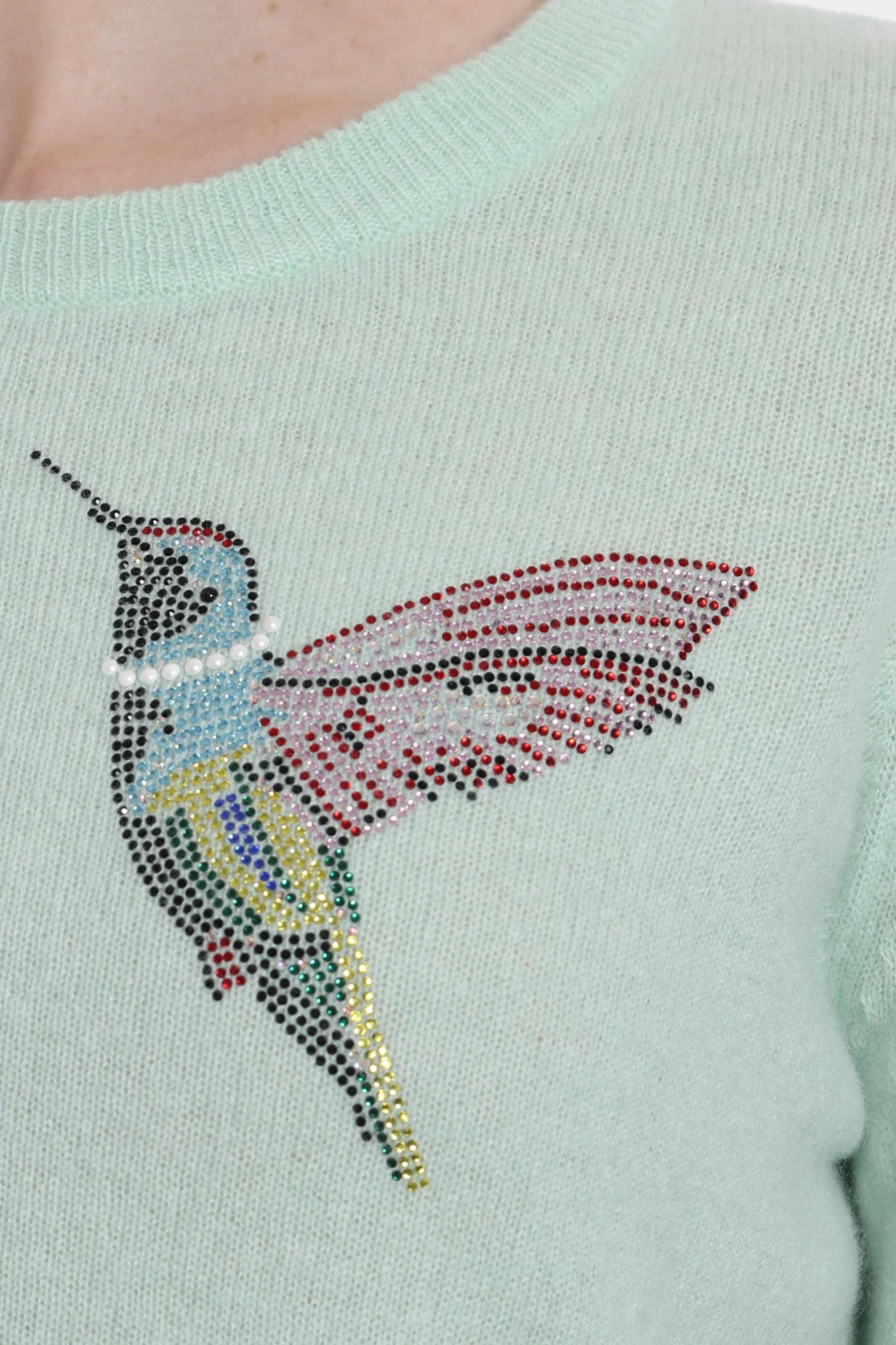 Minnie Rose Hummingbird Bling Cropped Cardi