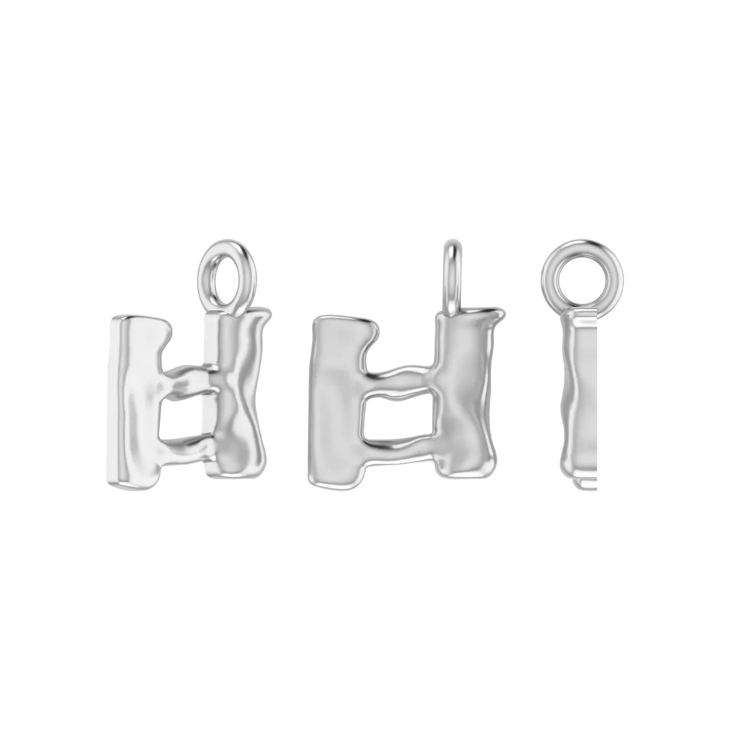 Molten Metal Hangul Charm - Gold Plated