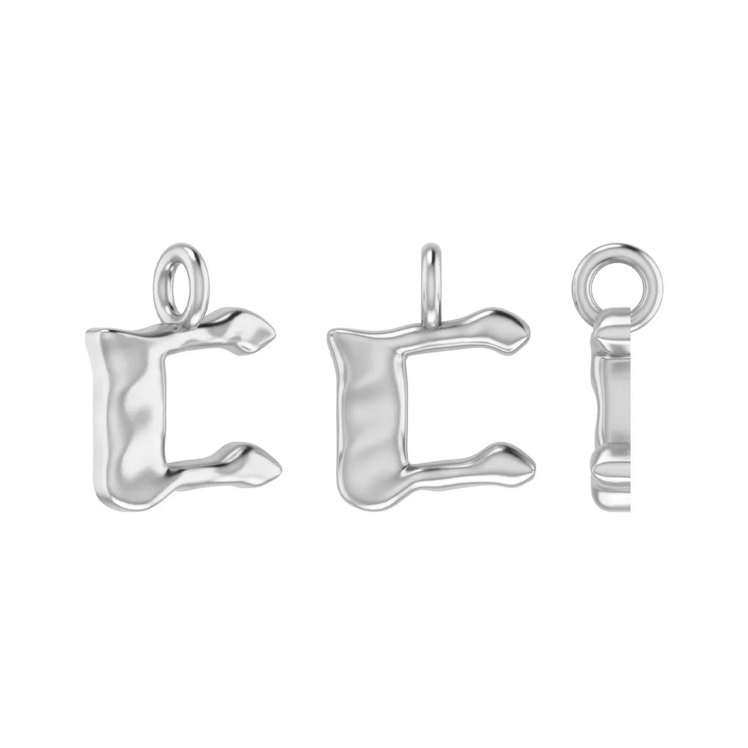Molten Metal Hangul Charm - Gold Plated