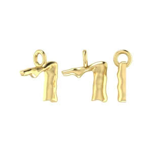 Molten Metal Hangul Charm - Gold Plated