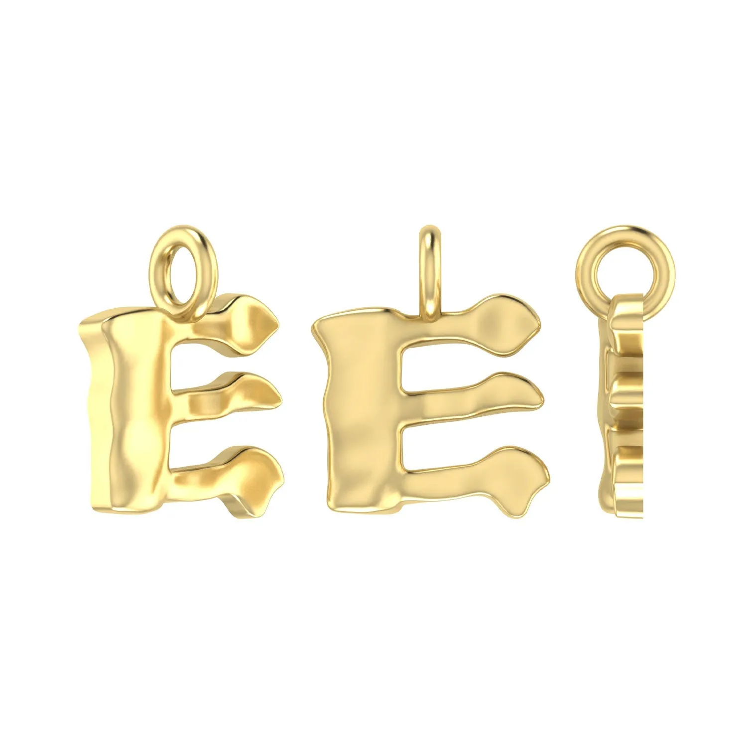 Molten Metal Hangul Charm - Gold Plated
