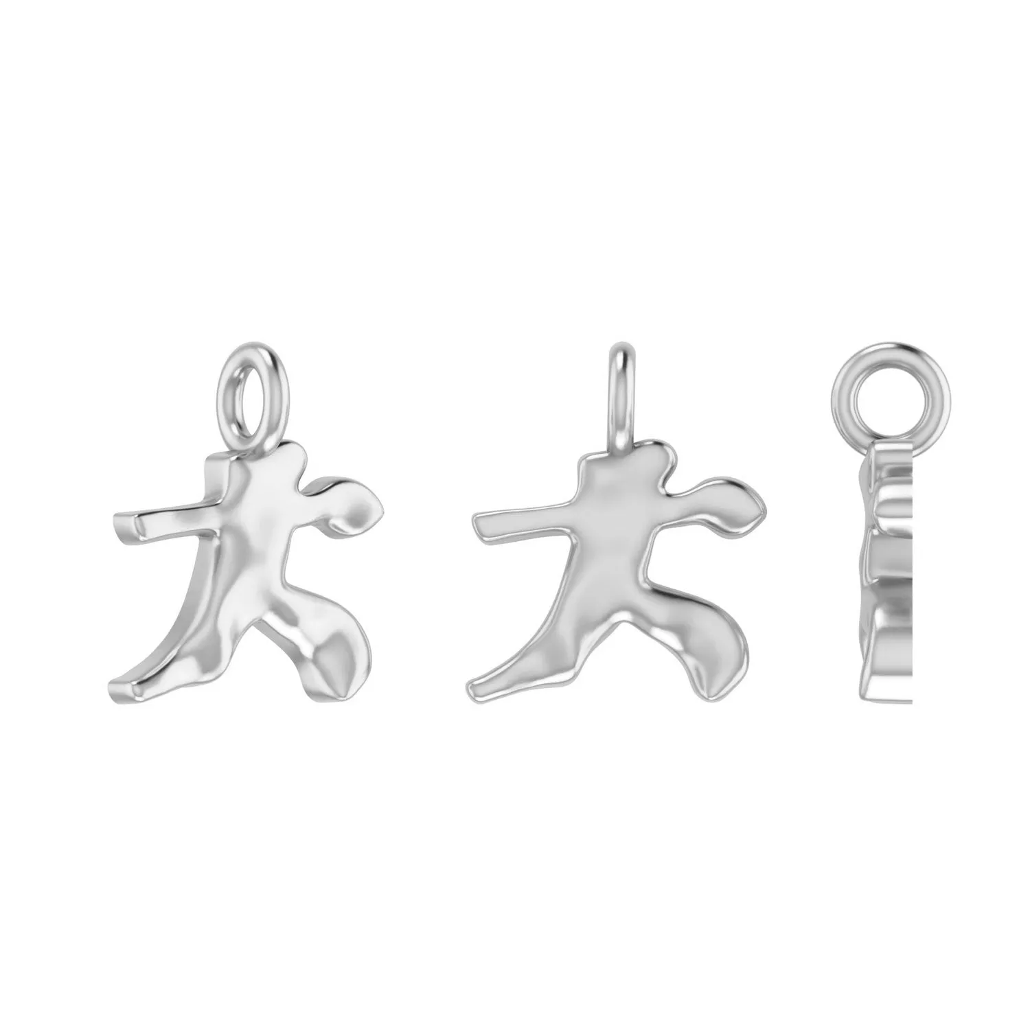 Molten Metal Hangul Charm - Gold Plated