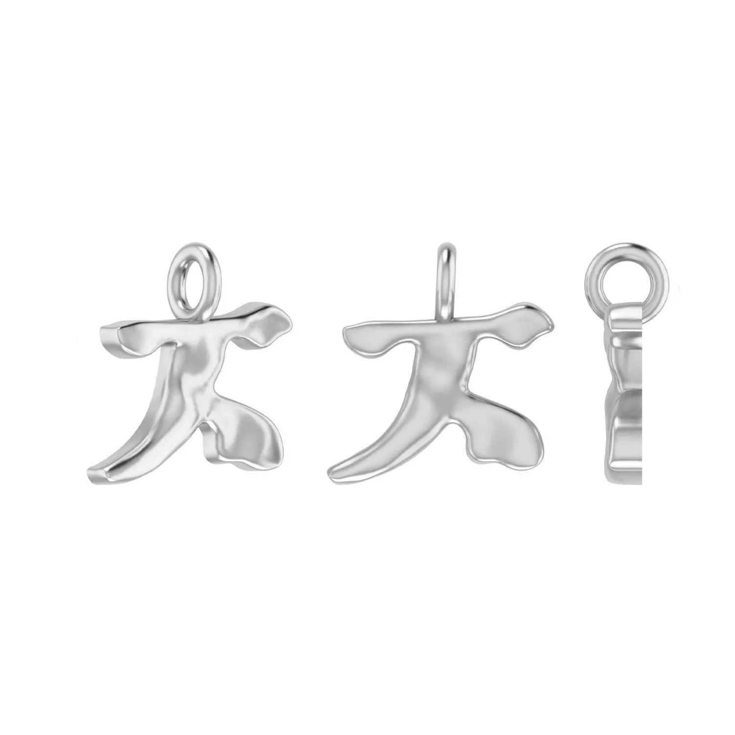 Molten Metal Hangul Charm - Gold Plated