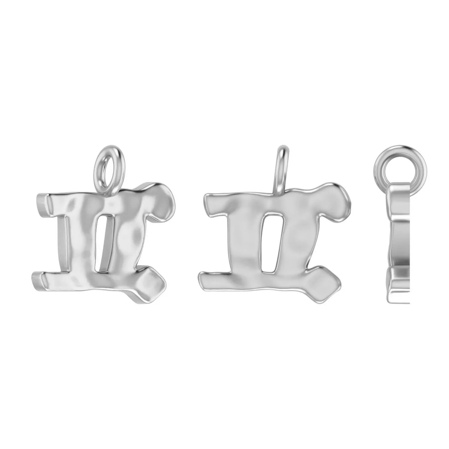 Molten Metal Hangul Charm - Gold Plated