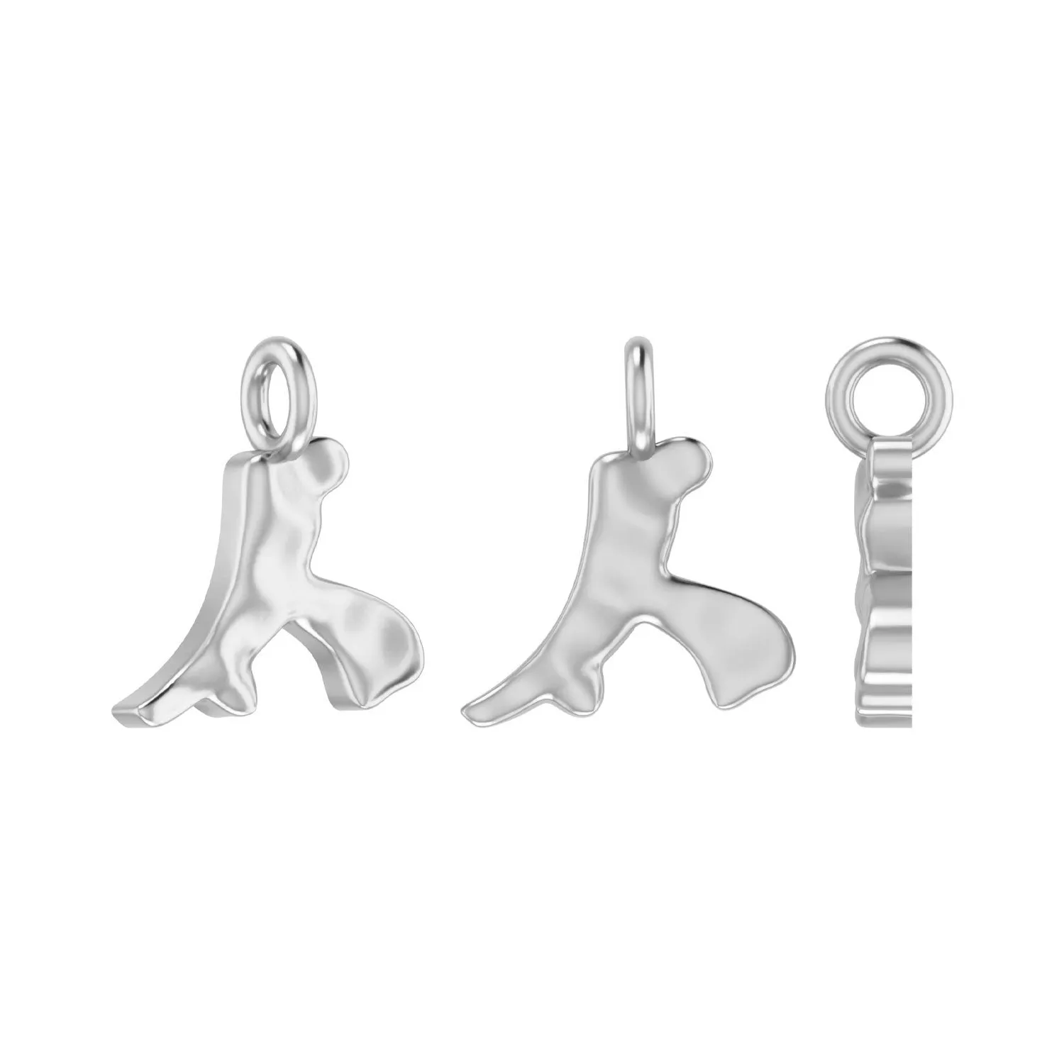 Molten Metal Hangul Charm - Gold Plated