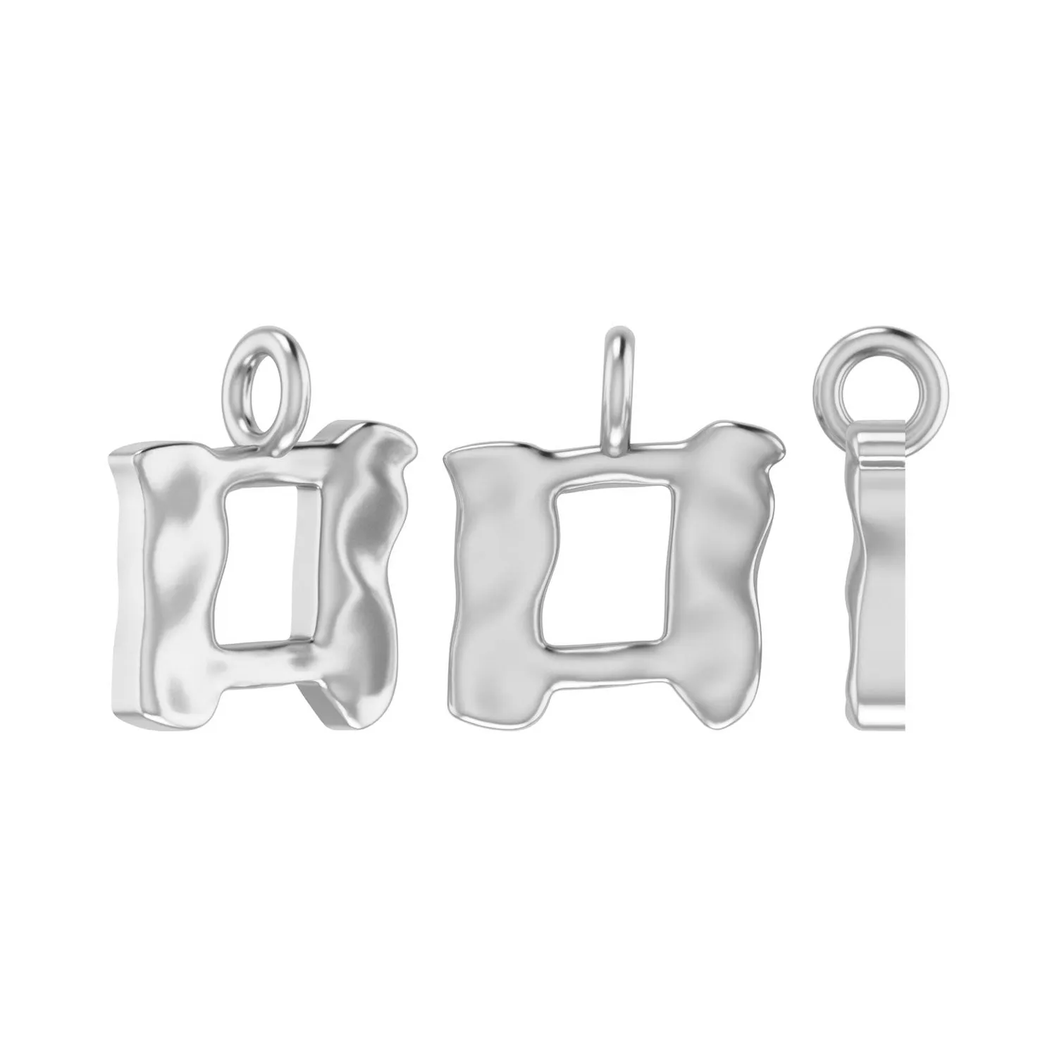 Molten Metal Hangul Charm - Gold Plated