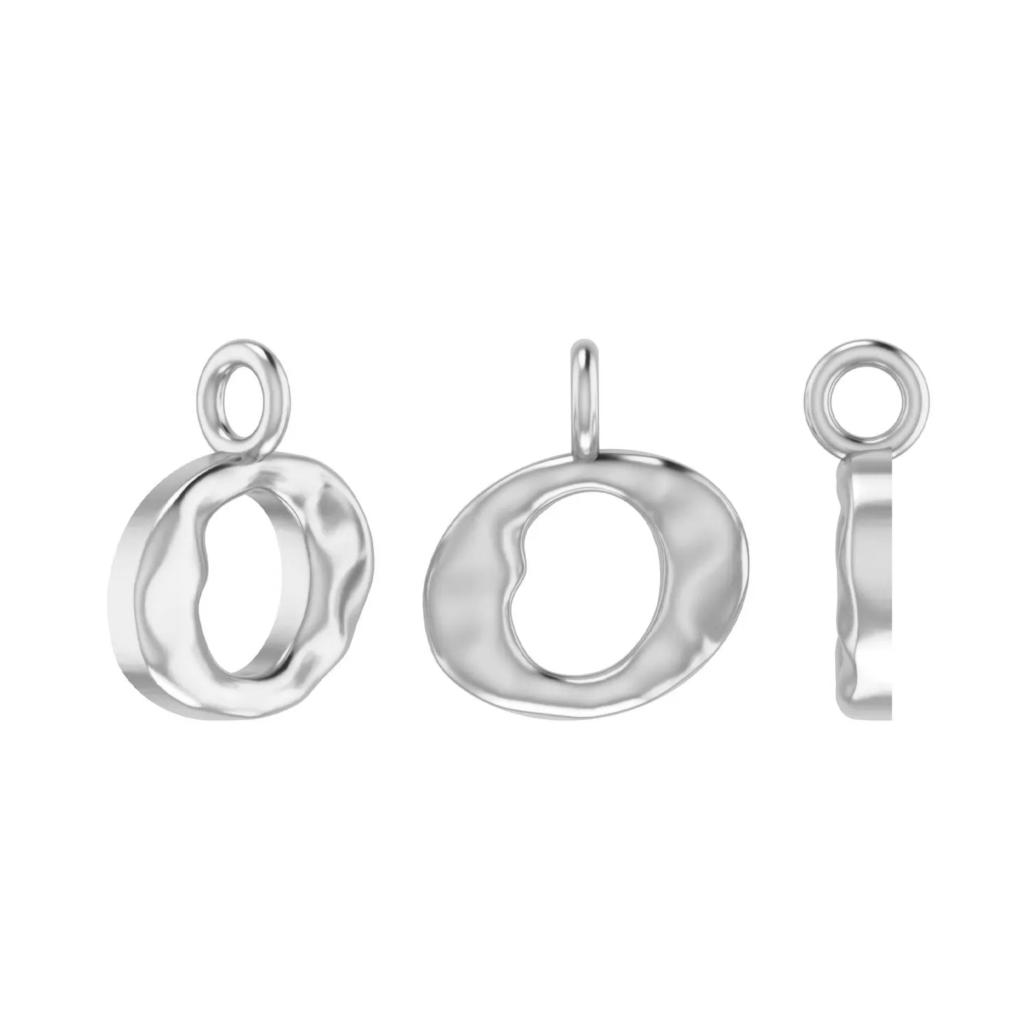 Molten Metal Hangul Charm - Gold Plated