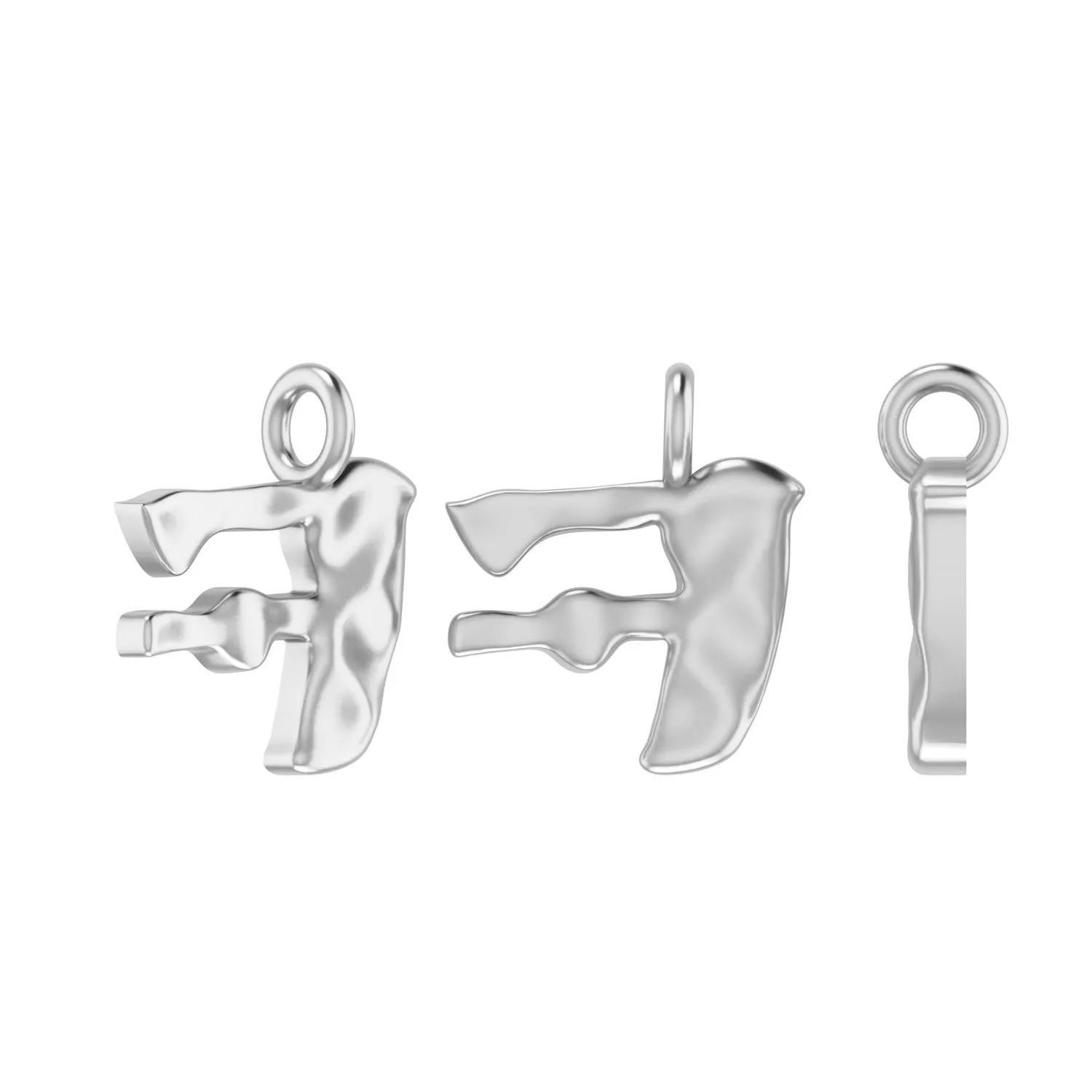 Molten Metal Hangul Charm - Gold Plated