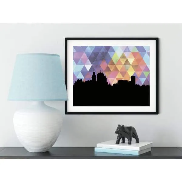 Montevideo, Uruguay geometric skyline