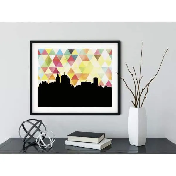 Montevideo, Uruguay geometric skyline