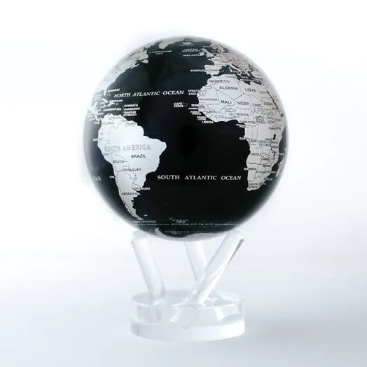 MOVA BLACK AND SILVER GLOBE 4.5"