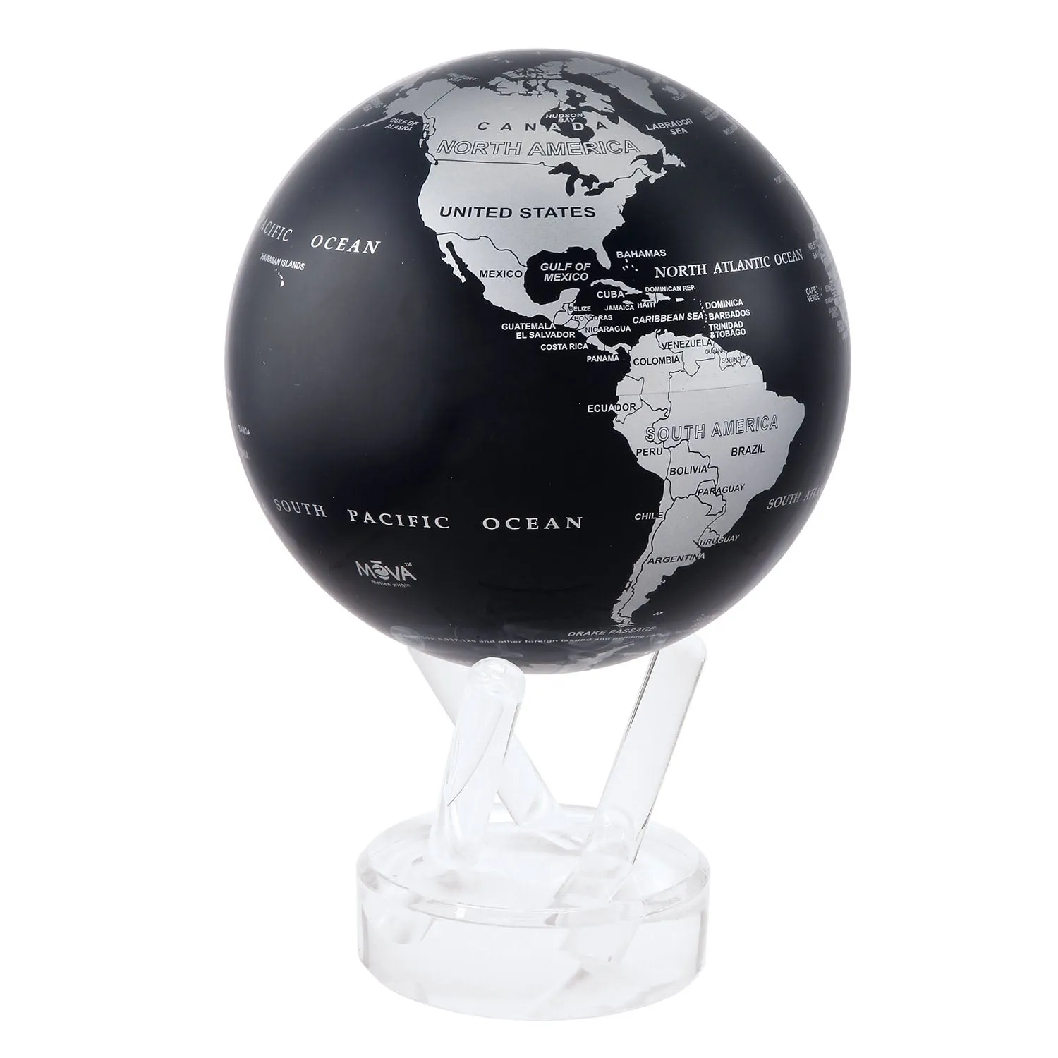 MOVA BLACK AND SILVER GLOBE 4.5"