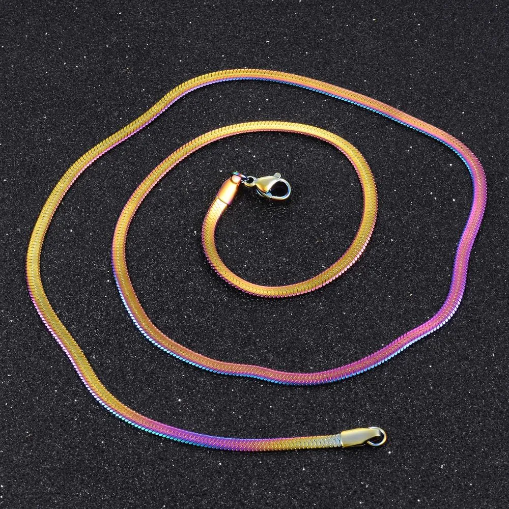 Multichrome Herringbone Stainless Steel Chains