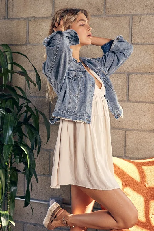Mustard Seed Junior Color Denim Jacket