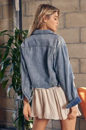 Mustard Seed Junior Color Denim Jacket