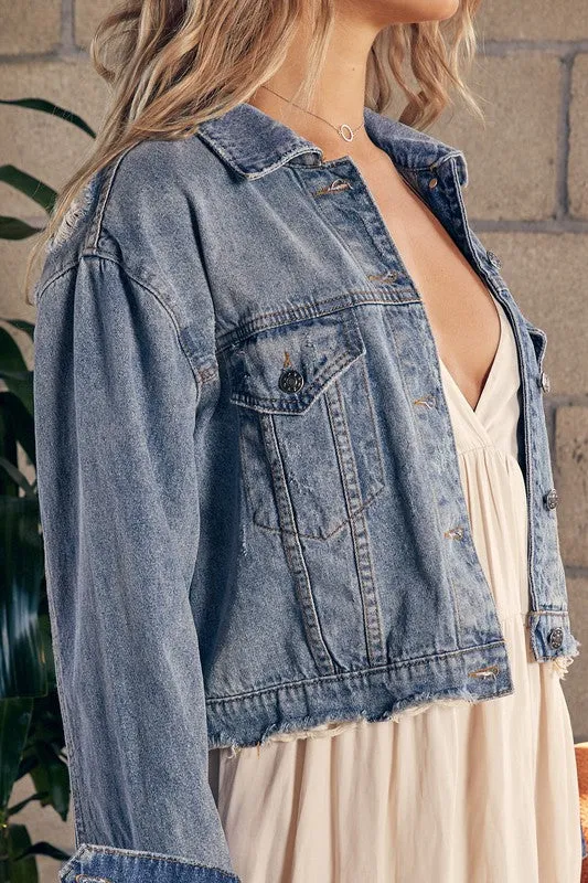 Mustard Seed Junior Color Denim Jacket
