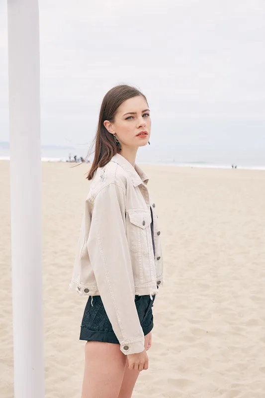 Mustard Seed Junior Color Denim Jacket