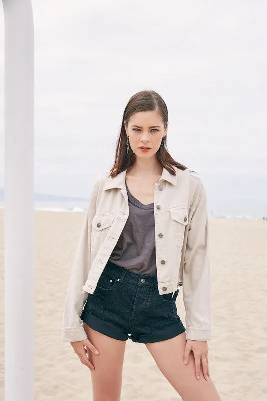 Mustard Seed Junior Color Denim Jacket